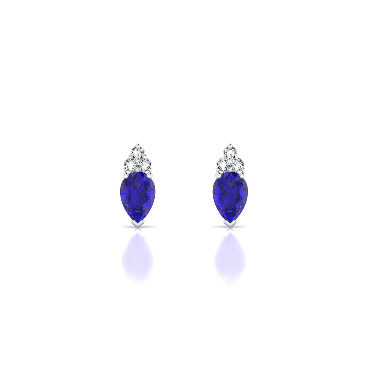 Mirage | 18k White Gold 6 x 4 mm Pear Tanzanite Earrings