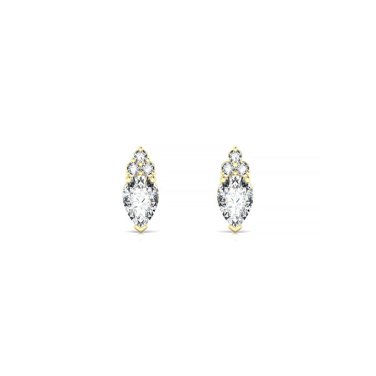 Mirage | 18k Yellow Gold 6 x 4 mm Pear Diamond Earrings