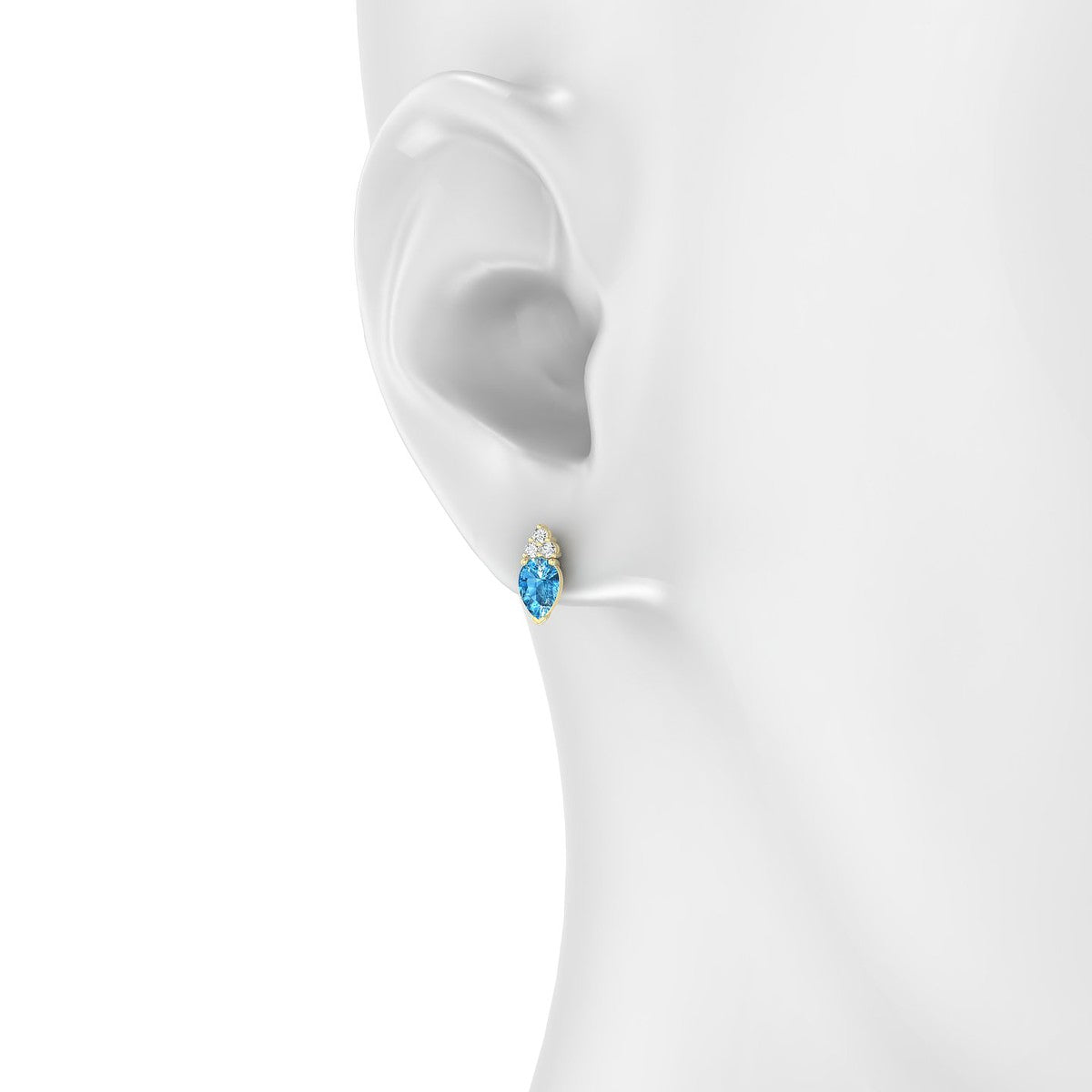 Mirage | 18k Yellow Gold 6 x 4 mm Pear Topaz Earrings