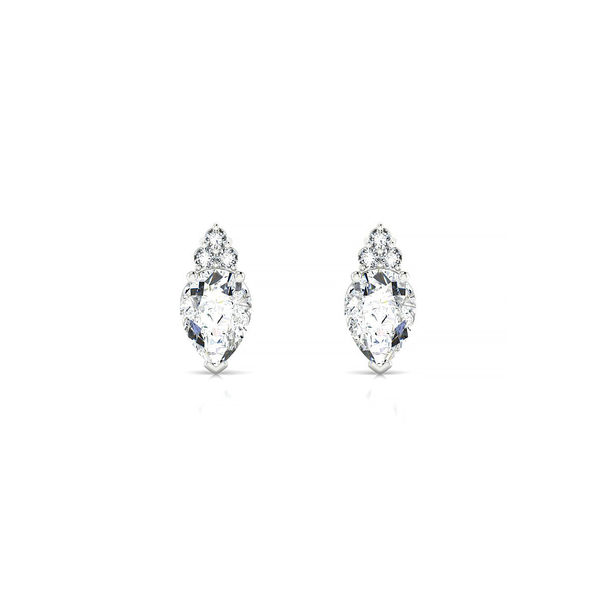 Mirage | 18k White Gold 7 x 5 mm Pear Diamond Earrings