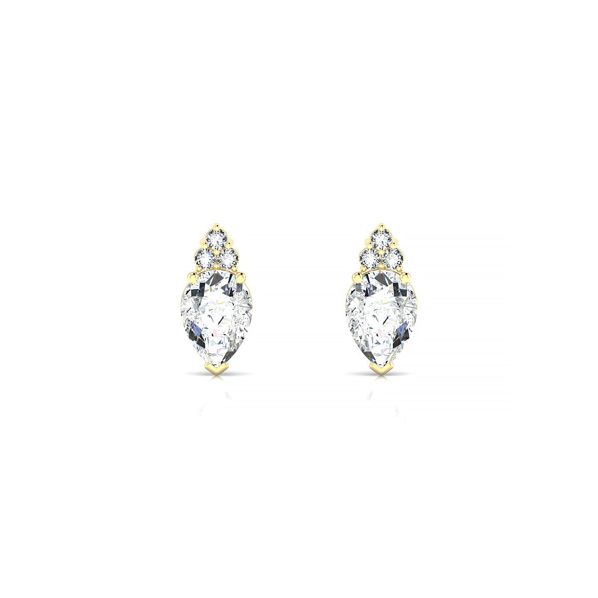 Mirage | 18k Yellow Gold 7 x 5 mm Pear Diamond Earrings