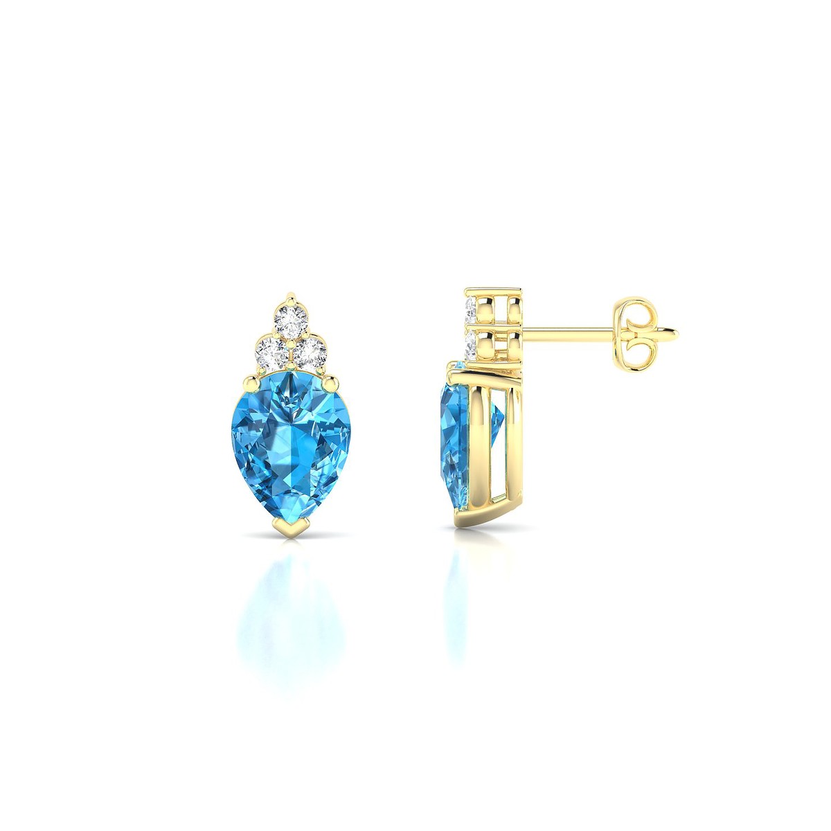 Mirage | 18k Yellow Gold 8 x 6 mm Pear Topaz Earrings