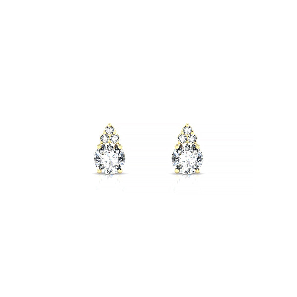 Mirage | 18k Yellow Gold 4.2 mm Round Diamond Earrings