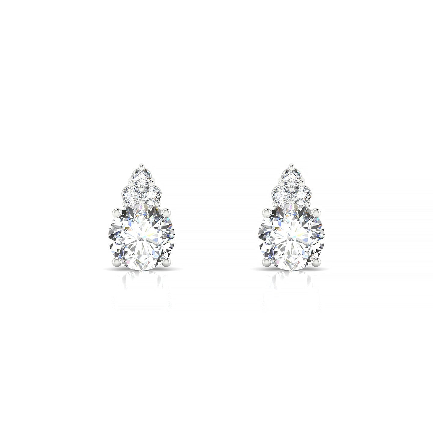 Mirage | 18k White Gold 5.2 mm Round Diamond Earrings