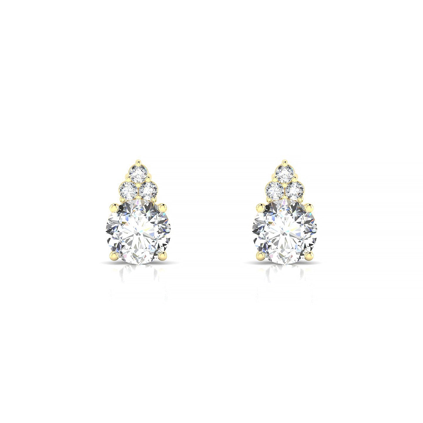 Mirage | 18k Yellow Gold 5.2 mm Round Diamond Earrings