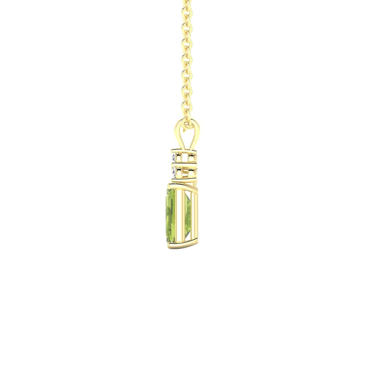 Mirage | 18k Yellow Gold 6 x 4 mm Emerald Peridot Pendant