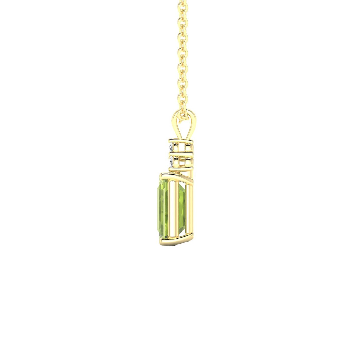 Mirage | 18k Yellow Gold 7 x 5 mm Emerald Peridot Pendant