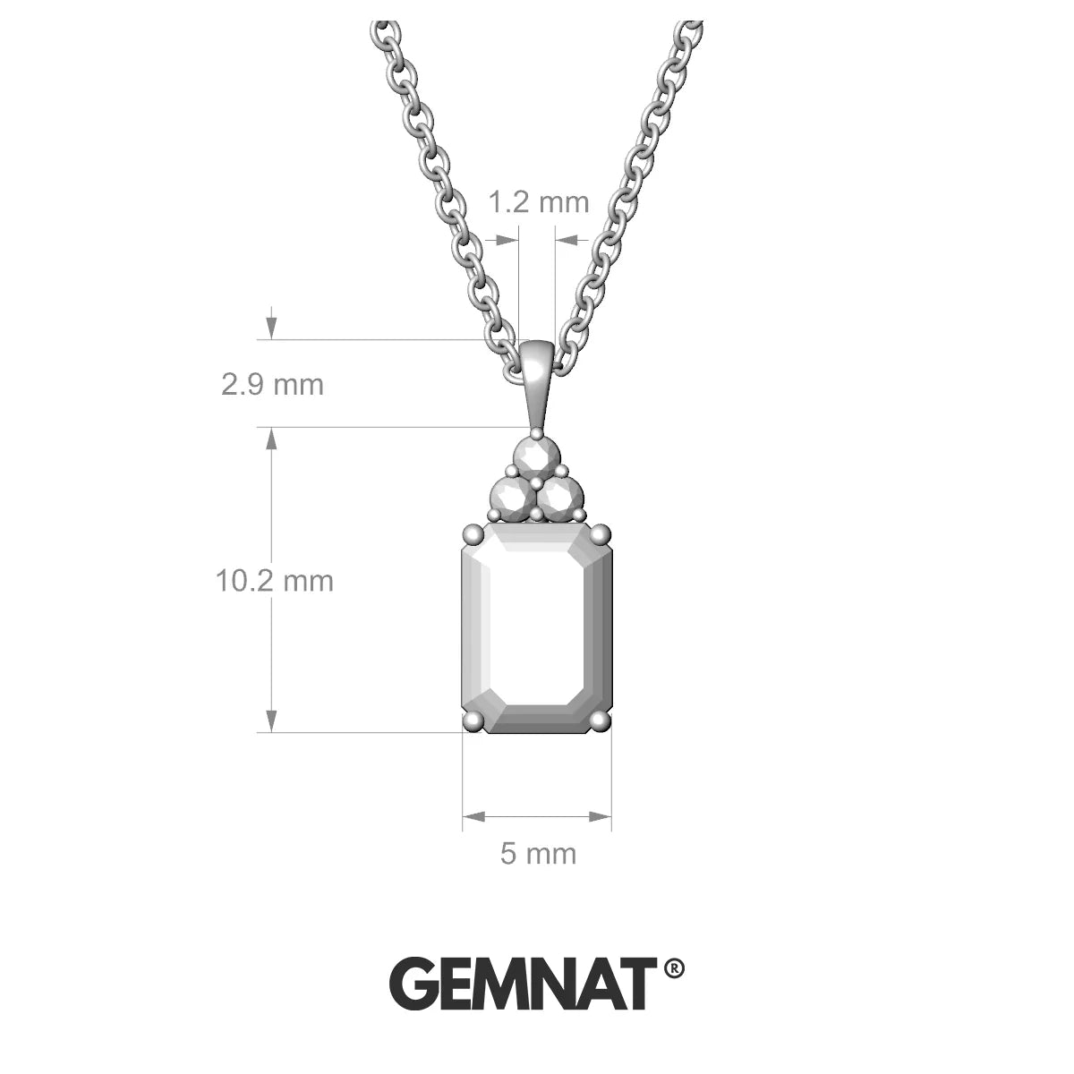 Mirage | 18k Yellow Gold 7 x 5 mm Emerald Topaz Pendant