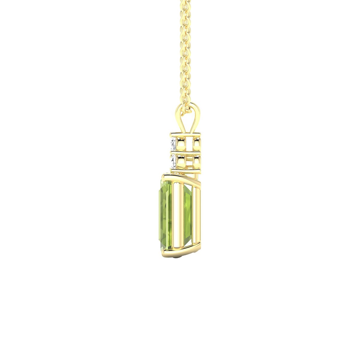 Mirage | 18k Yellow Gold 8 x 6 mm Emerald Peridot Pendant