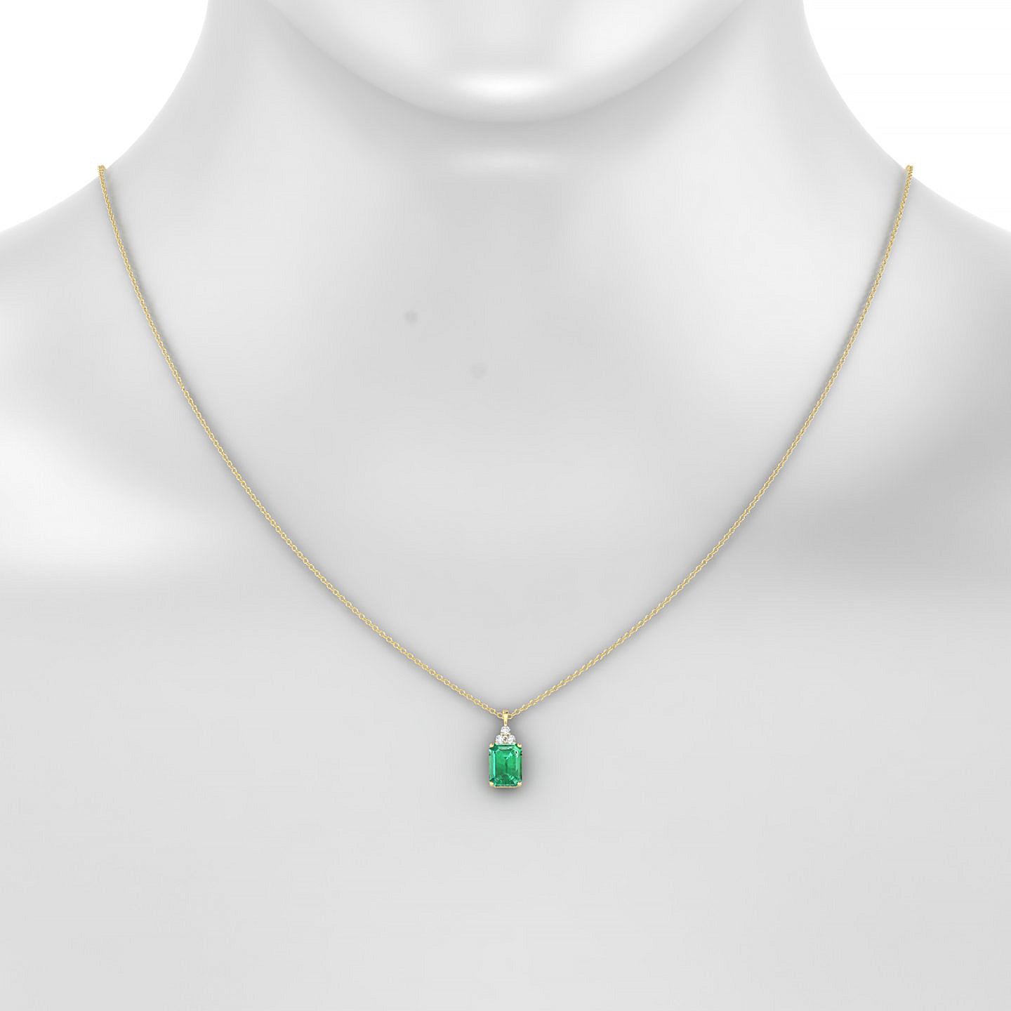 Mirage | 18k Yellow Gold 8 x 6 mm Emerald Emerald Pendant