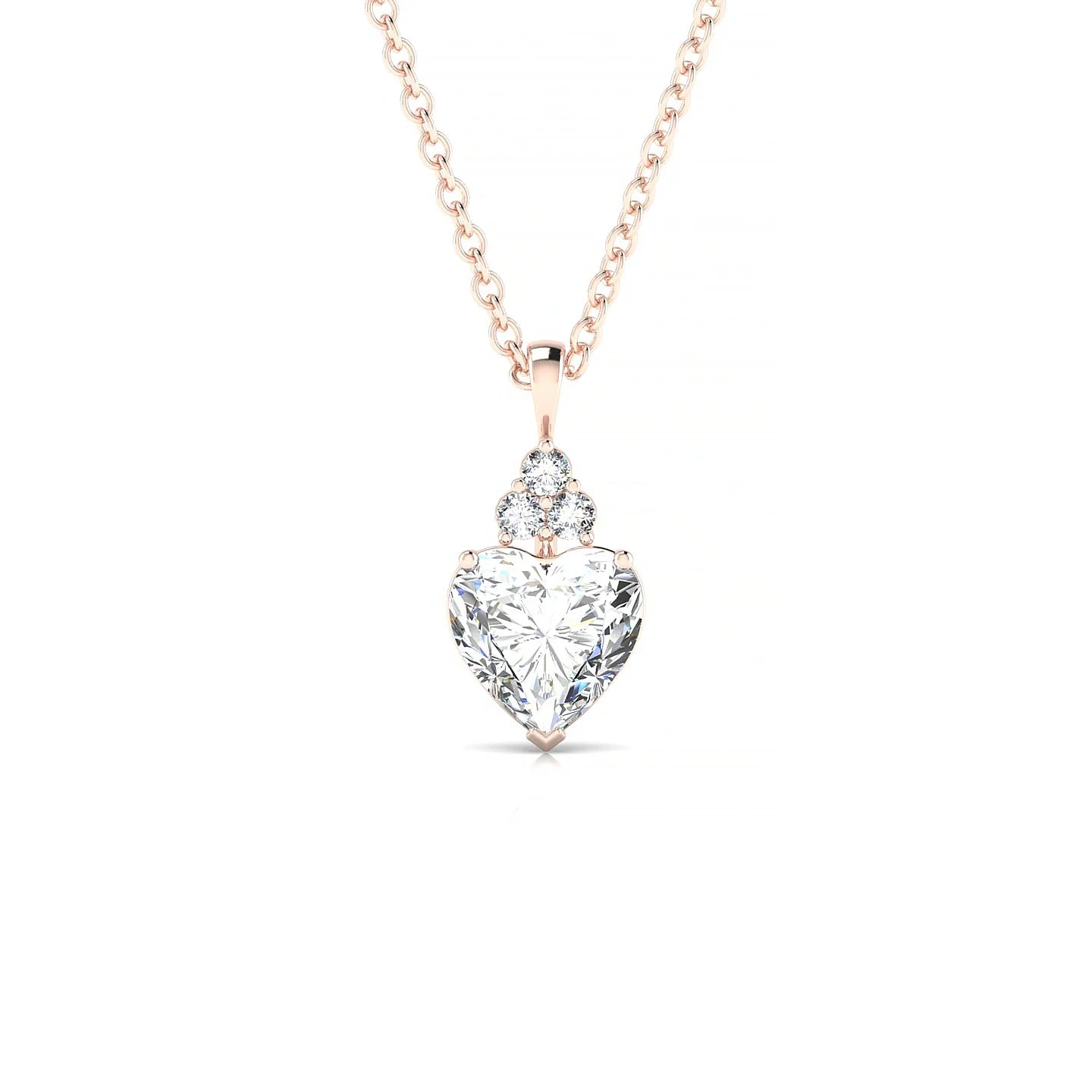 Mirage | 18k Rose Gold 5.5 mm Heart Diamond Pendant
