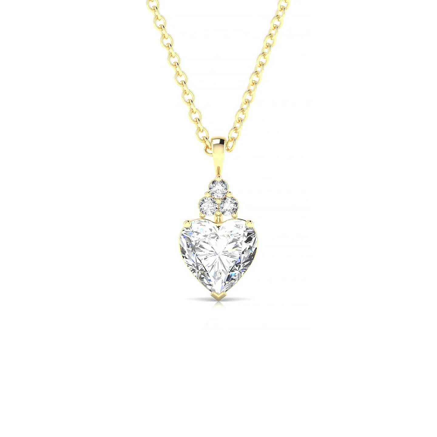 Mirage | 18k Yellow Gold 5.5 mm Heart Diamond Pendant