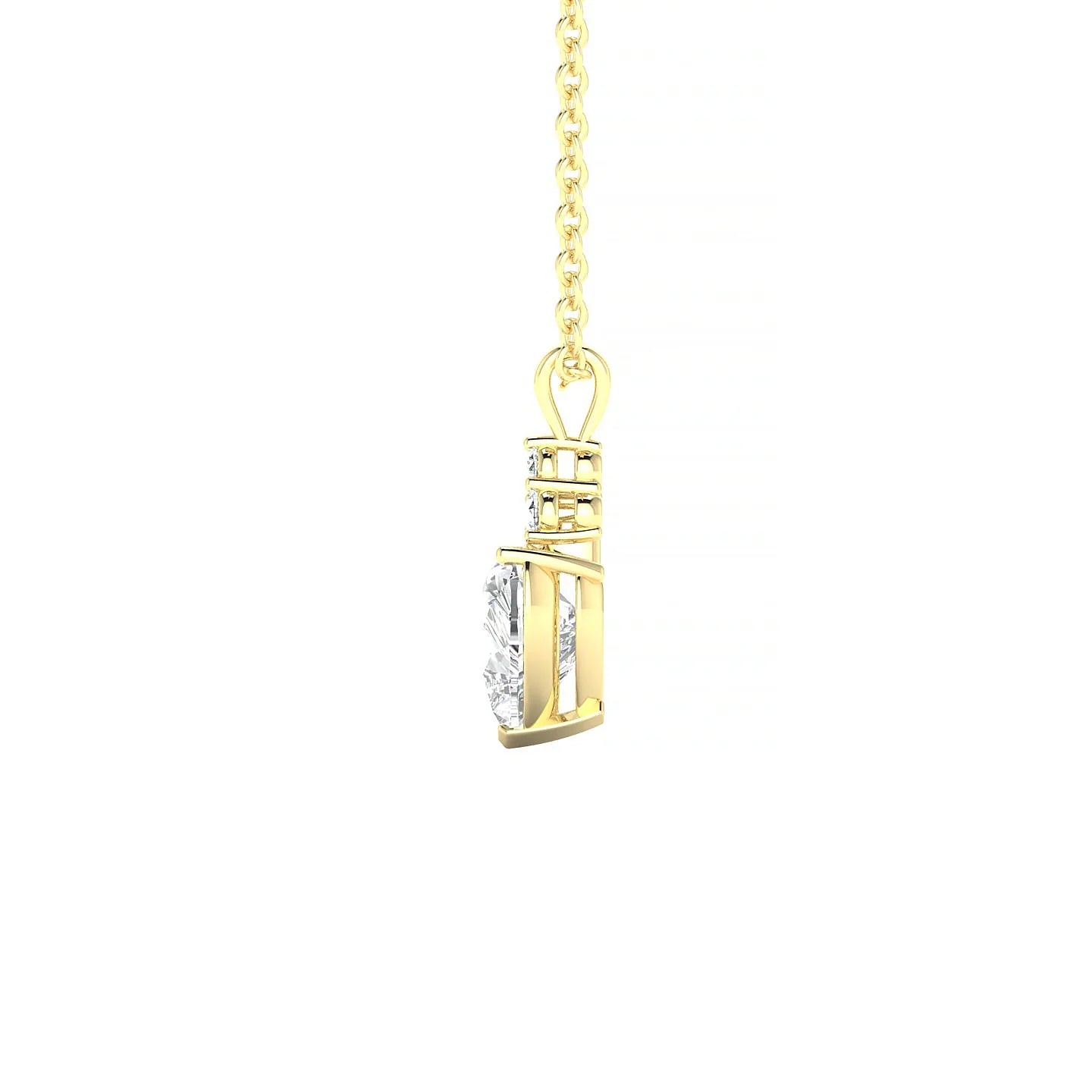Mirage | 18k Yellow Gold 5.5 mm Heart Diamond Pendant