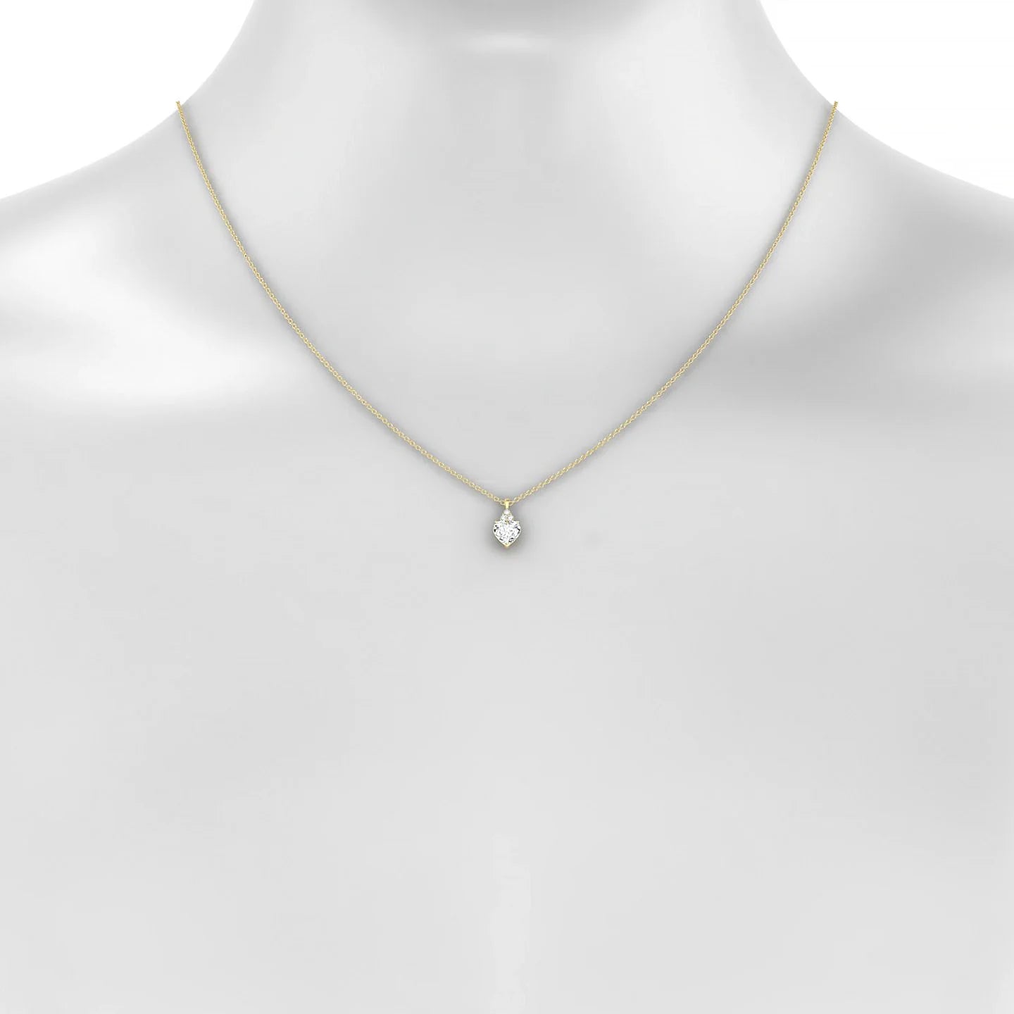 Mirage | 18k Yellow Gold 5.5 mm Heart Diamond Pendant