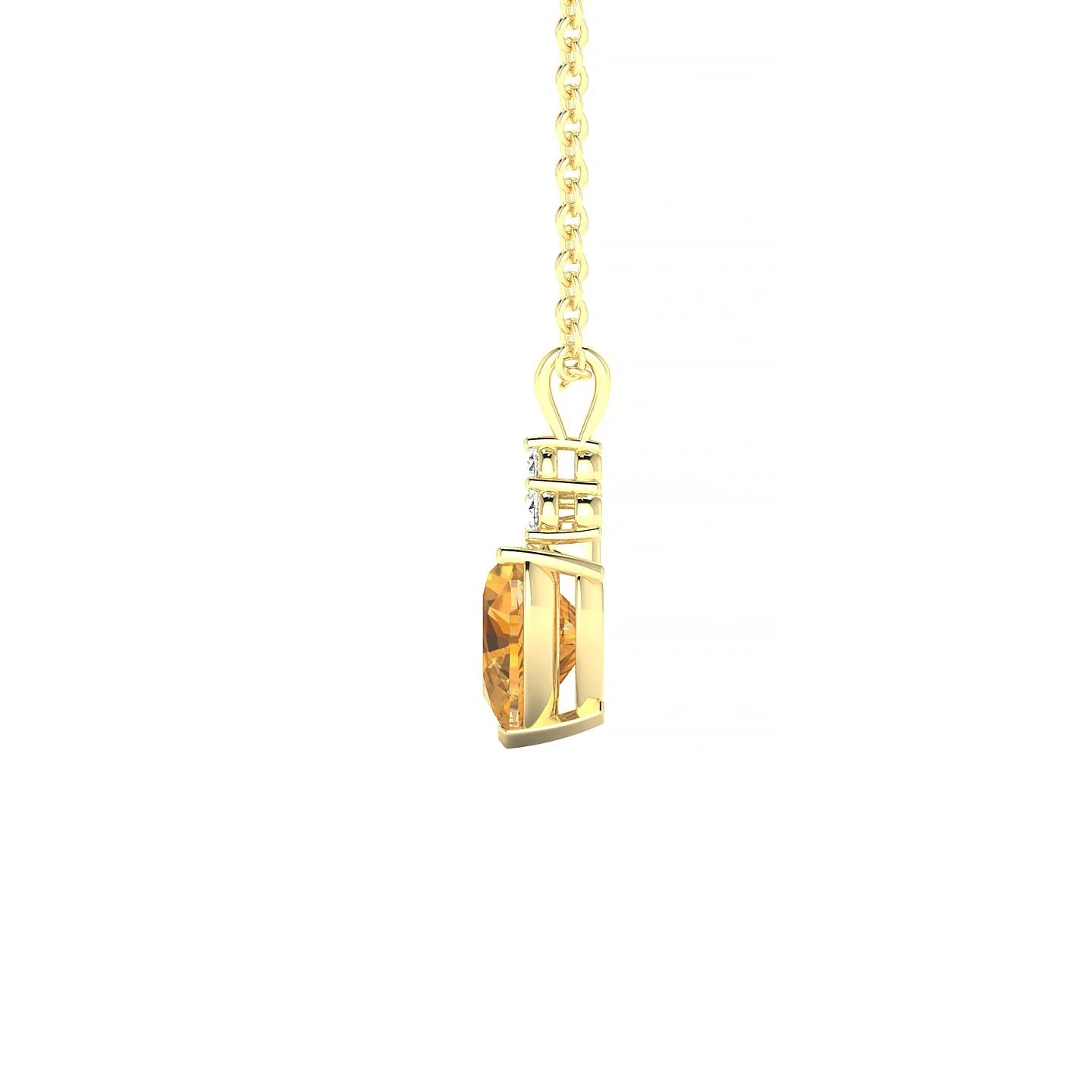 Mirage | 18k Yellow Gold 6 mm Heart Citrine Pendant