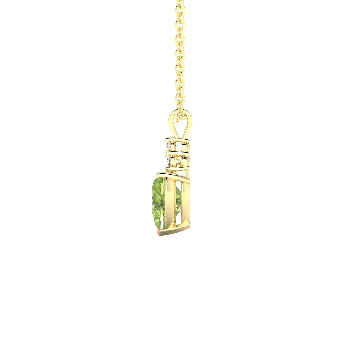 Mirage | 18k Yellow Gold 6 mm Heart Peridot Pendant