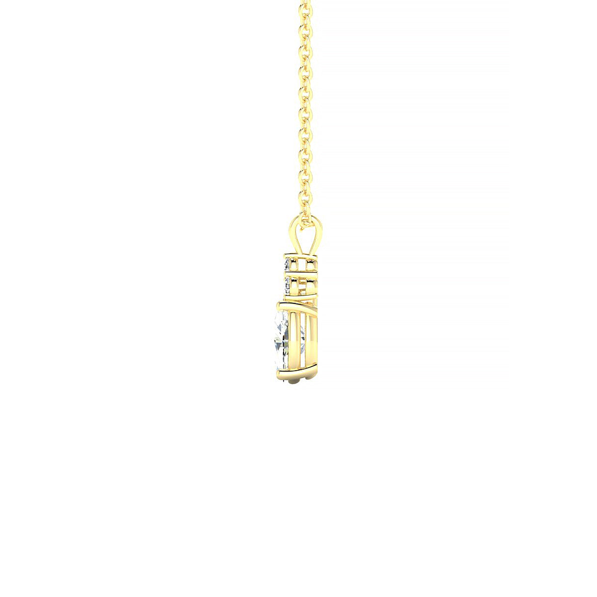 Mirage | 18k Yellow Gold 6 x 4 mm Oval Diamond Pendant