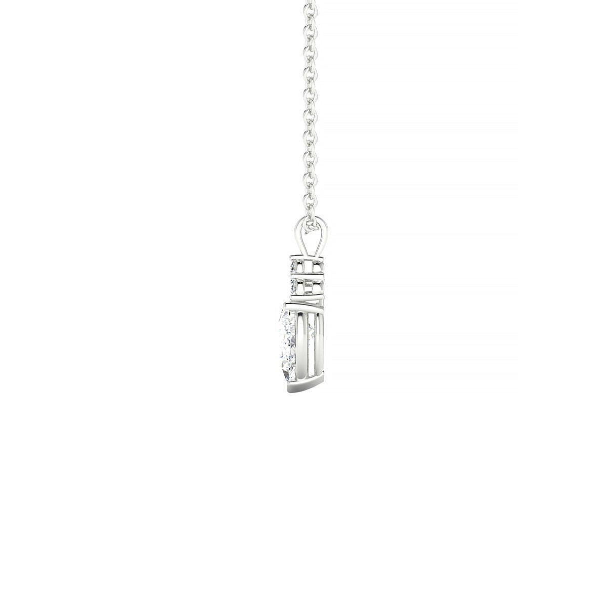 Mirage | 18k White Gold 6 x 4 mm Pear Diamond Pendant