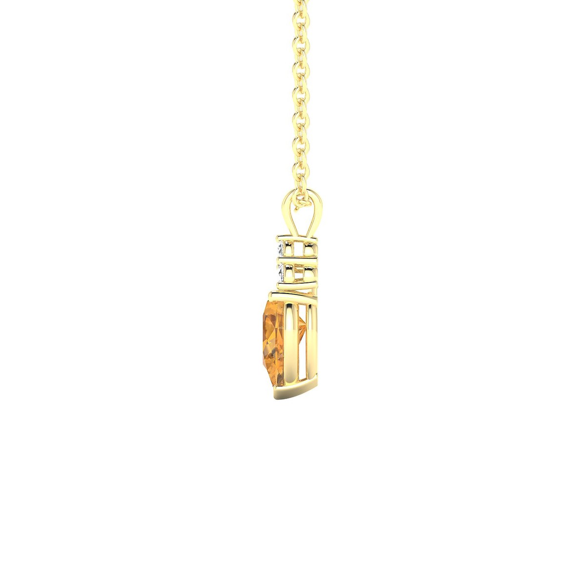 Mirage | 18k Yellow Gold 6 x 4 mm Pear Citrine Pendant