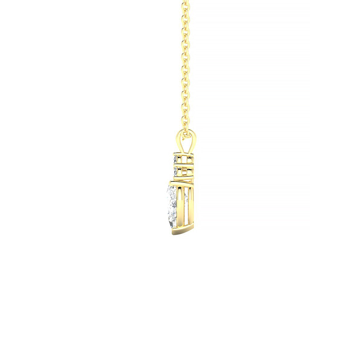 Mirage | 18k Yellow Gold 6 x 4 mm Pear Diamond Pendant