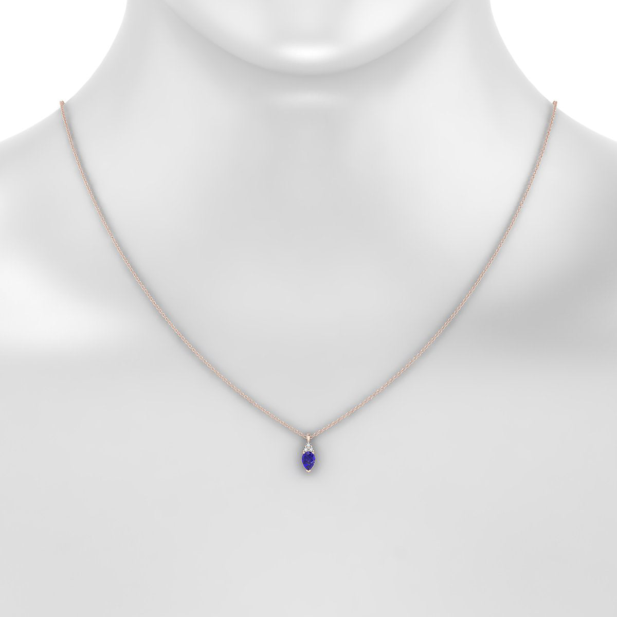 Mirage | 18k Rose Gold 6 x 4 mm Pear Tanzanite Pendant