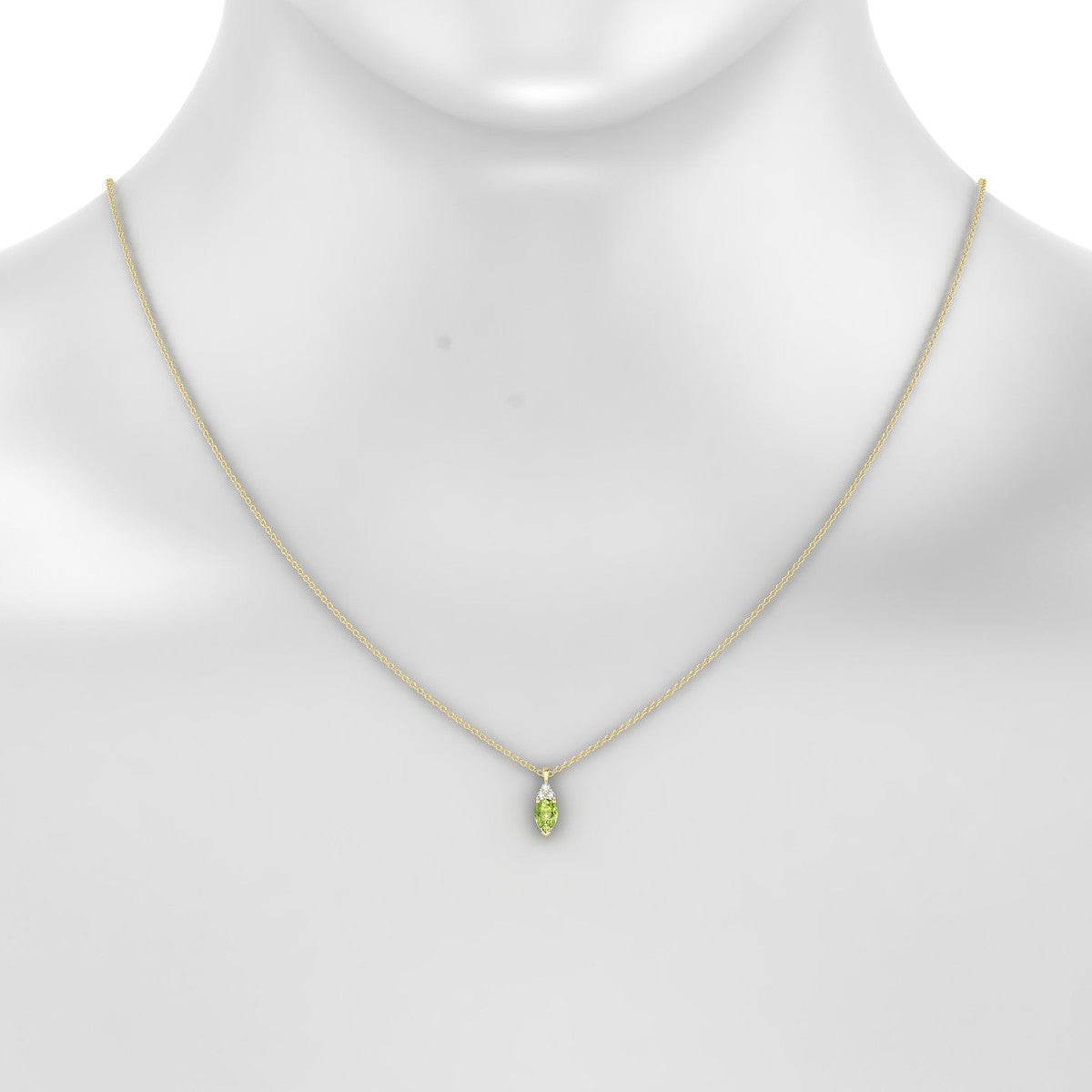 Mirage | 18k Yellow Gold 6 x 4 mm Pear Peridot Pendant