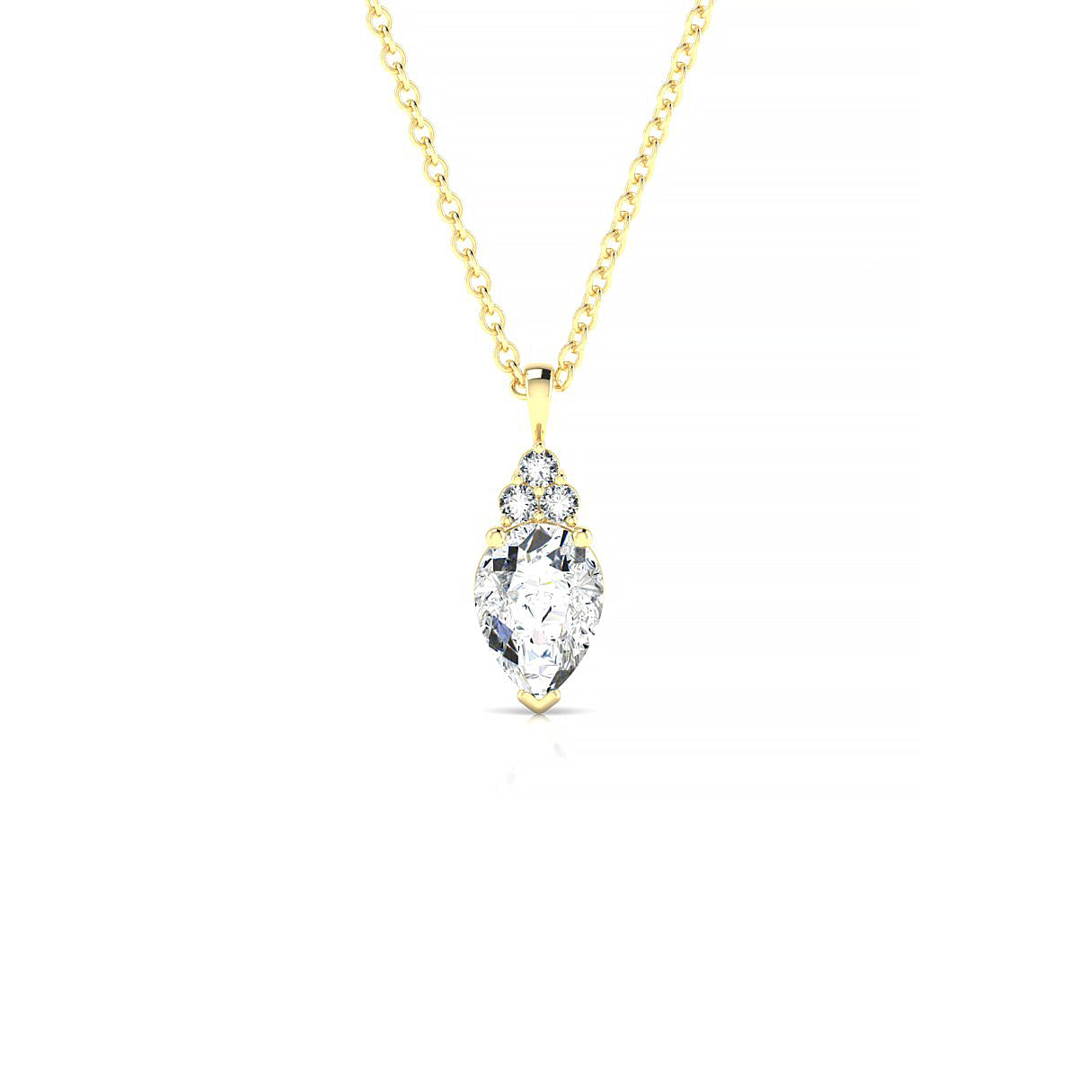 Mirage | 18k Yellow Gold 7 x 5 mm Pear Diamond Pendant
