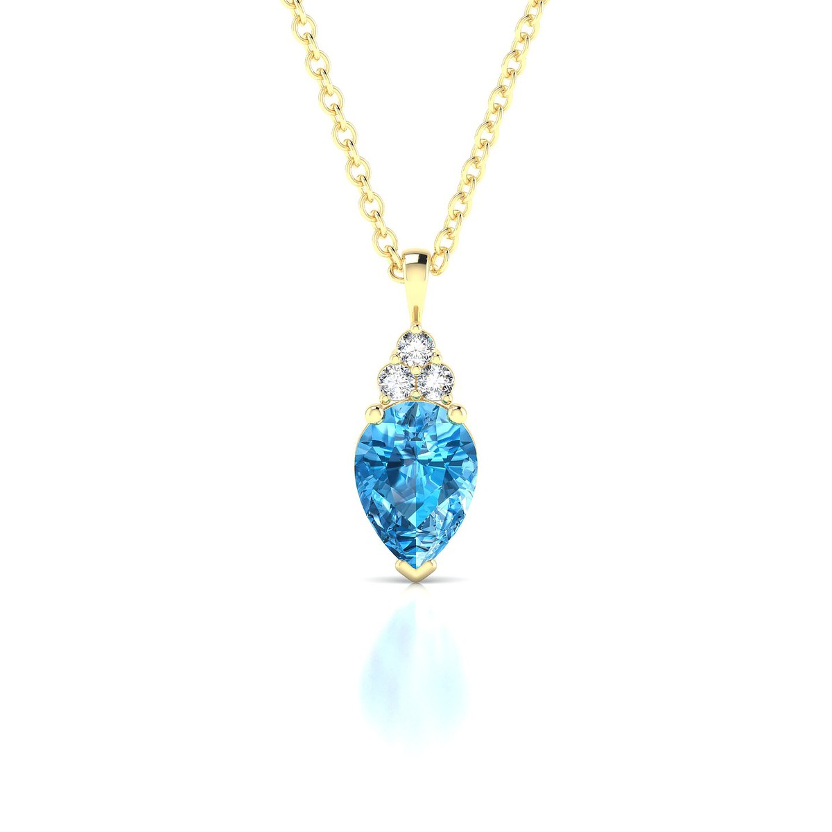Mirage | 18k Yellow Gold 7 x 5 mm Pear Topaz Pendant