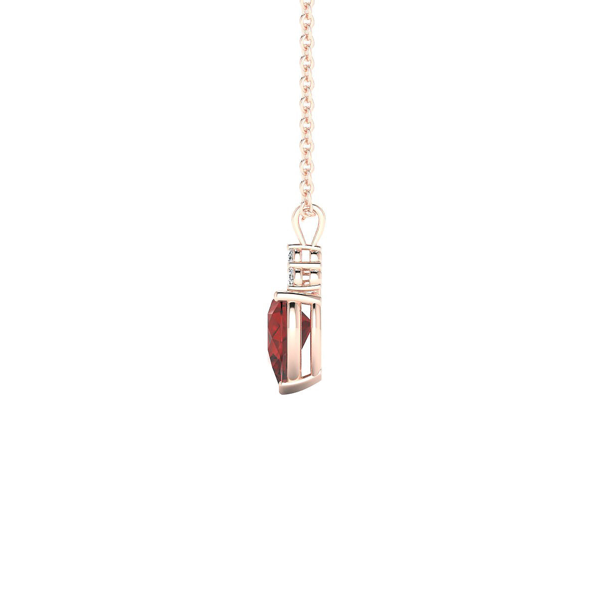 Mirage | 18k Rose Gold 7 x 5 mm Pear Garnet Pendant