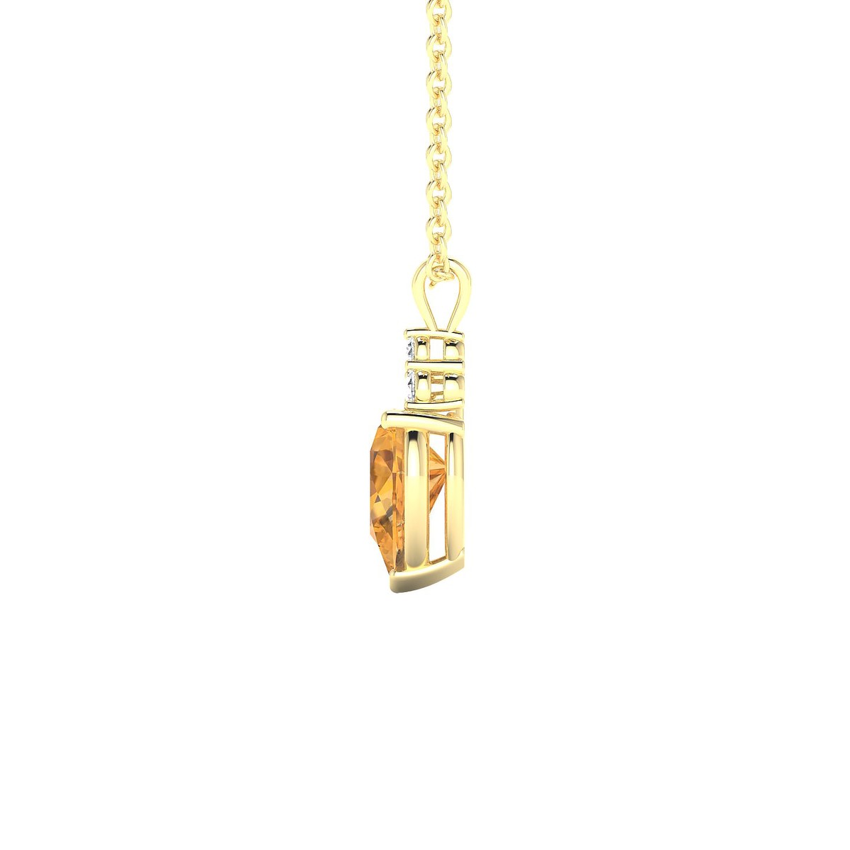 Mirage | 18k Yellow Gold 7 x 5 mm Pear Citrine Pendant