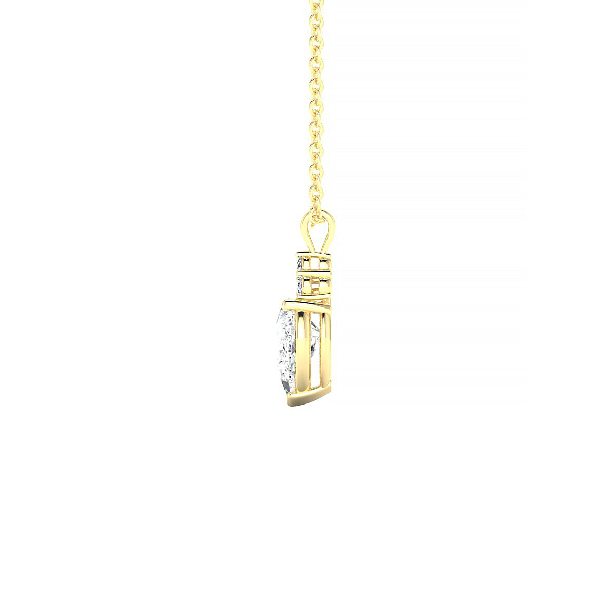 Mirage | 18k Yellow Gold 7 x 5 mm Pear Diamond Pendant