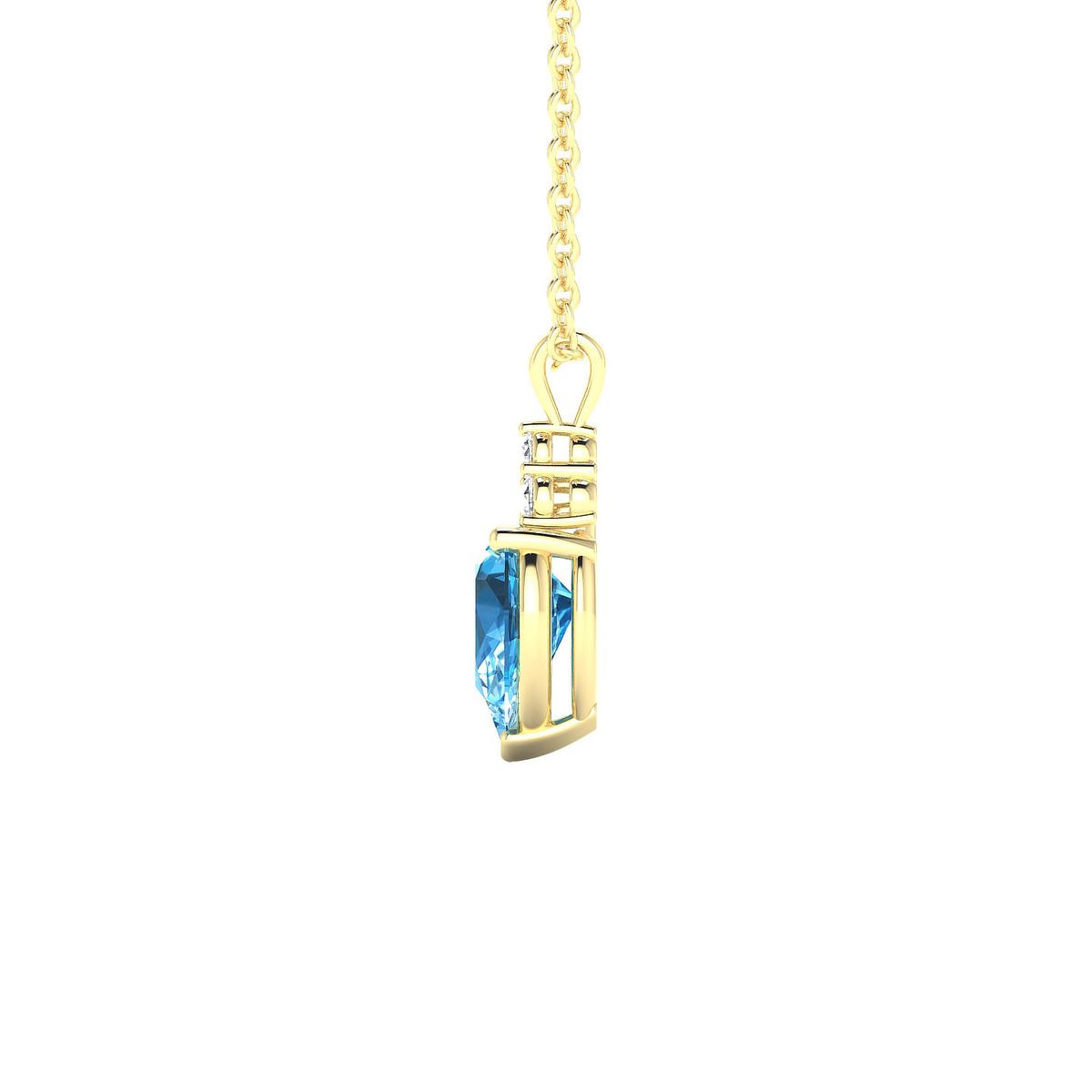 Mirage | 18k Yellow Gold 7 x 5 mm Pear Topaz Pendant