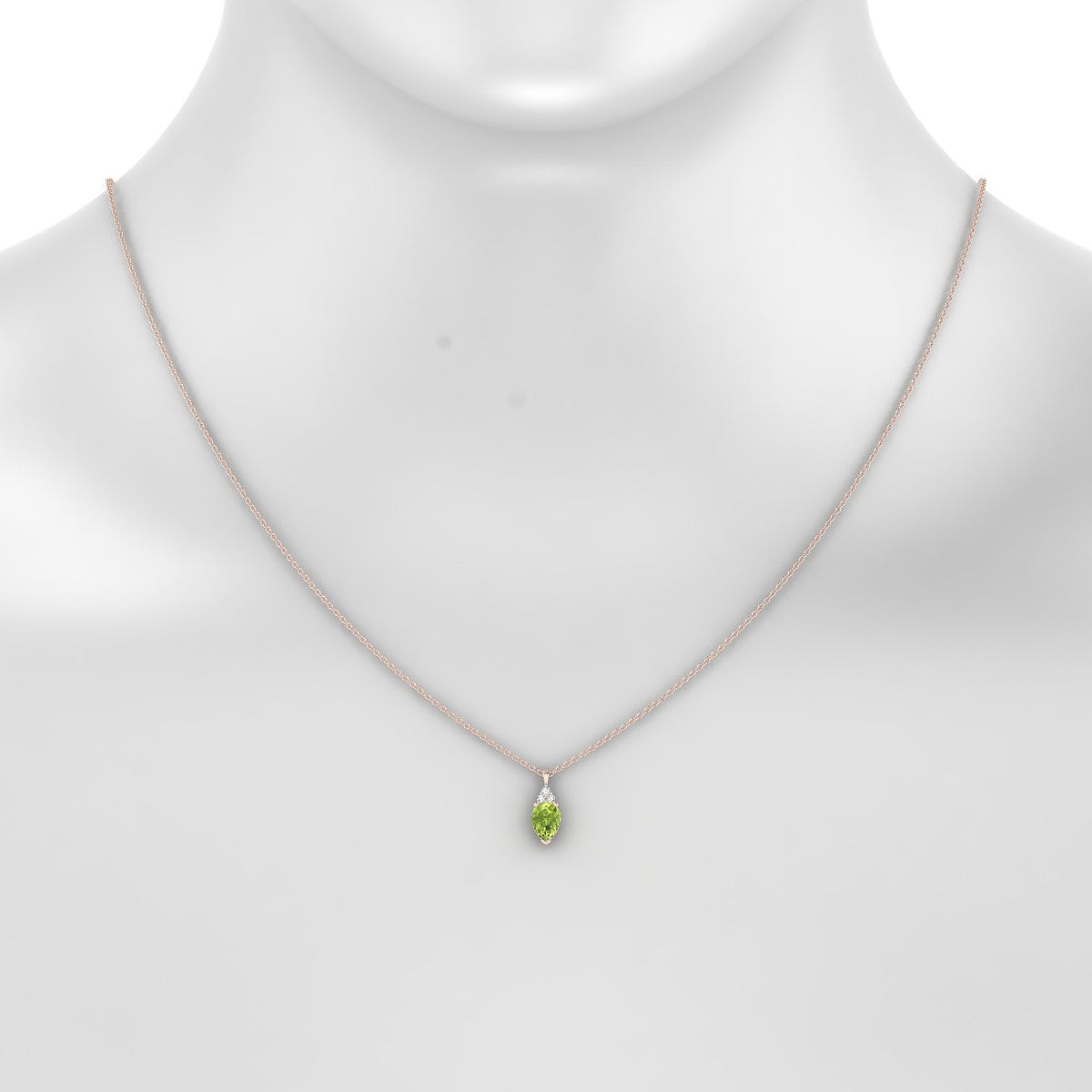 Mirage | 18k Rose Gold 7 x 5 mm Pear Peridot Pendant