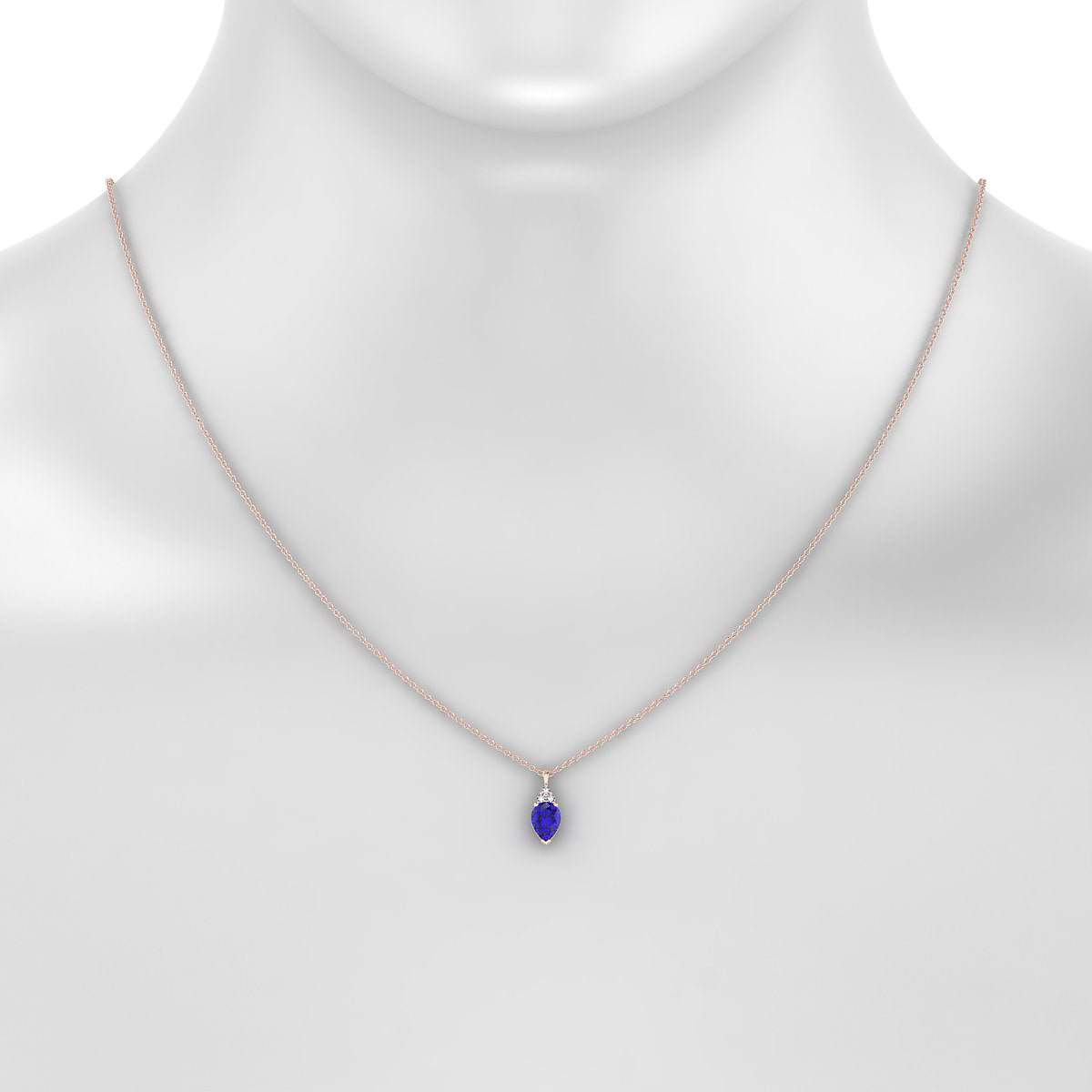 Mirage | 18k Rose Gold 7 x 5 mm Pear Tanzanite Pendant