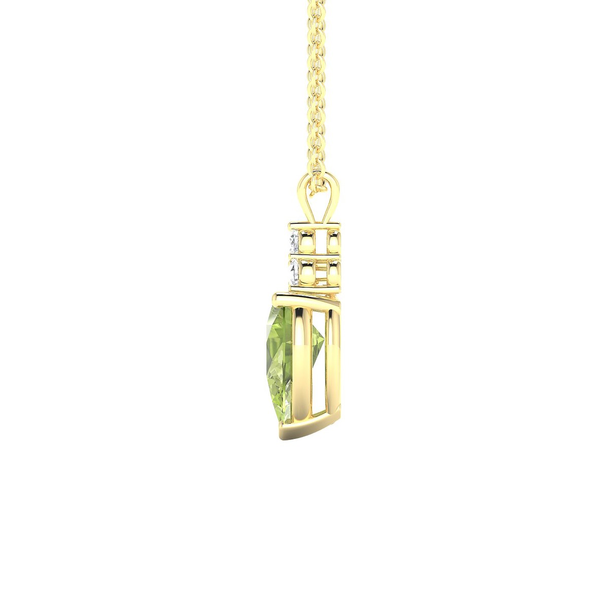 Mirage | 18k Yellow Gold 8 x 6 mm Pear Peridot Pendant