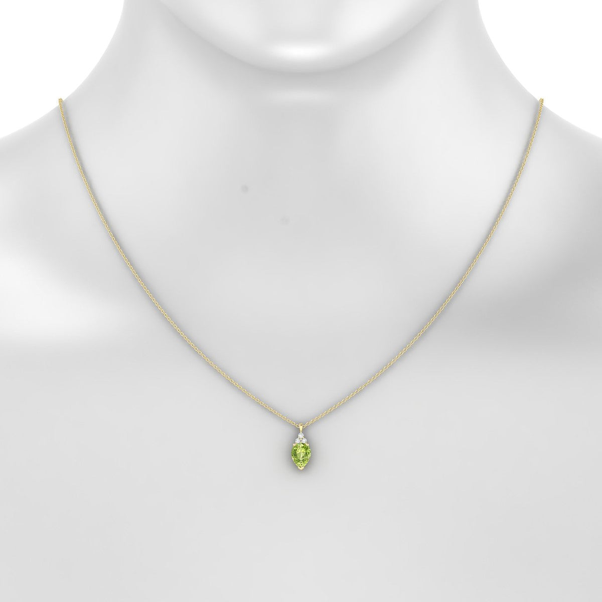 Mirage | 18k Yellow Gold 8 x 6 mm Pear Peridot Pendant