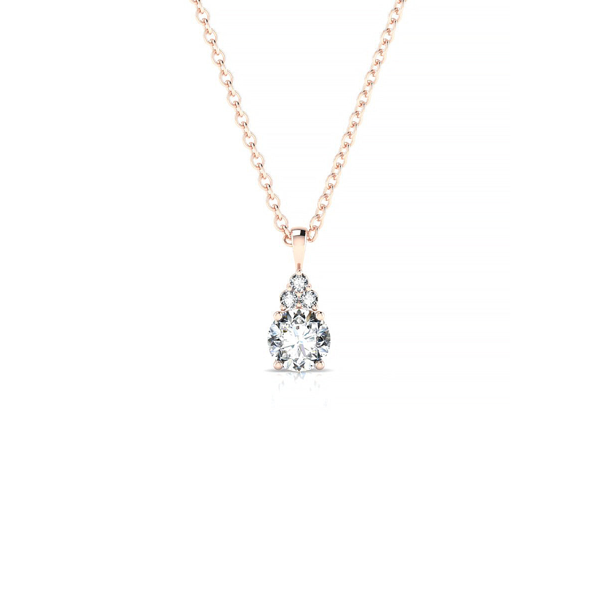 Mirage | 18k Rose Gold 4.2 mm Round Diamond Pendant