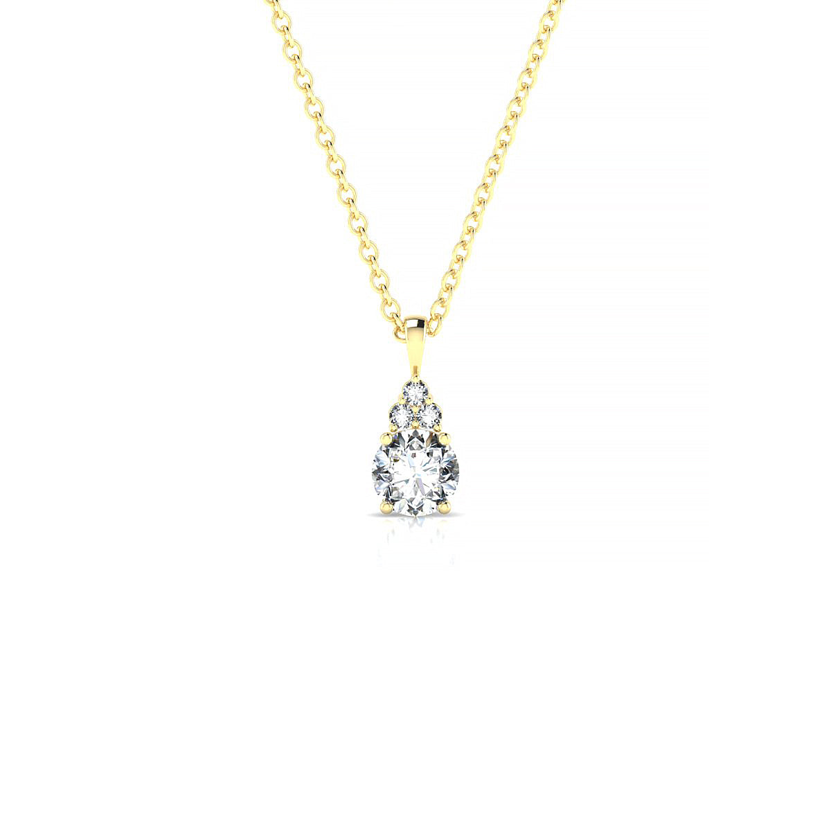Mirage | 18k Yellow Gold 4.2 mm Round Diamond Pendant