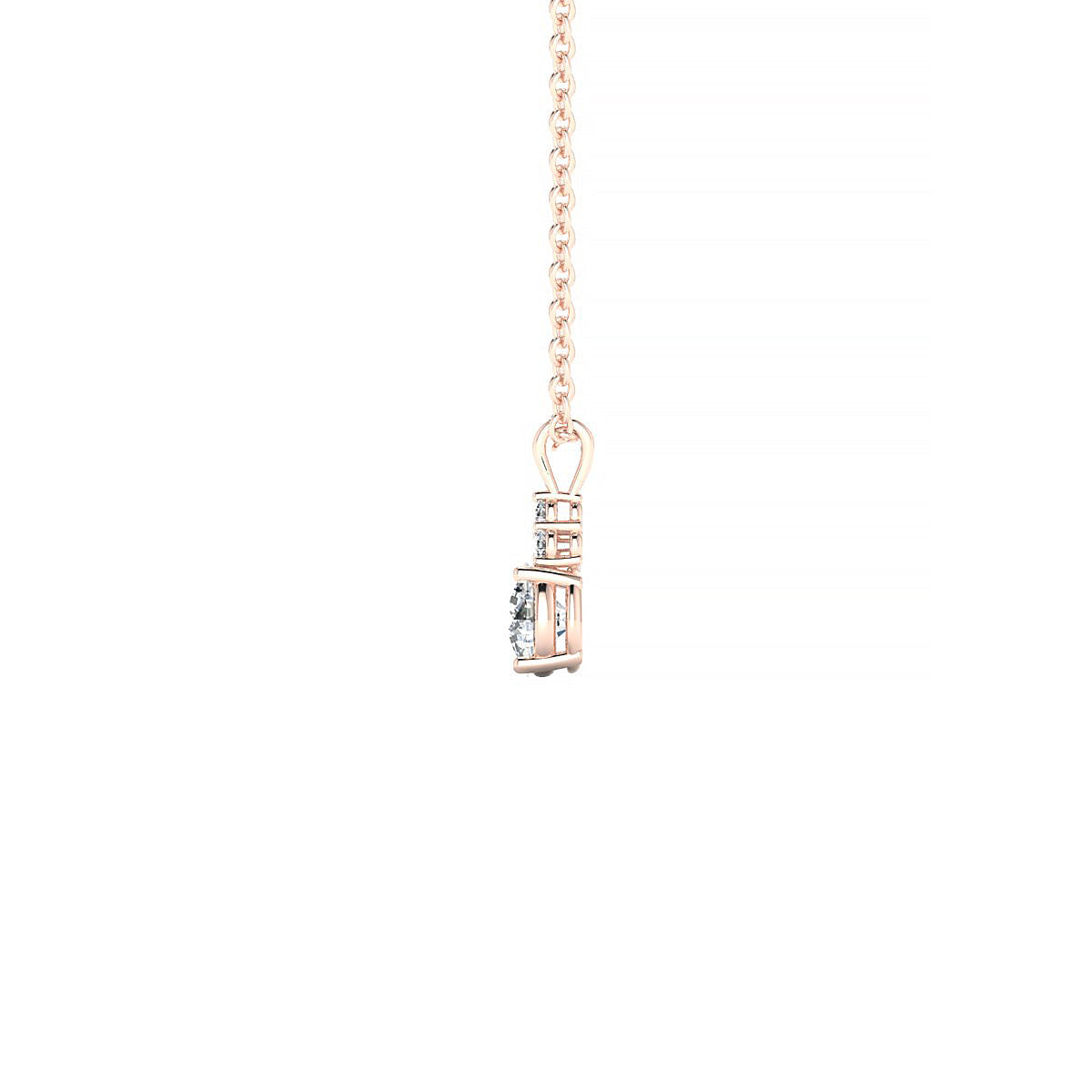 Mirage | 18k Rose Gold 4.2 mm Round Diamond Pendant