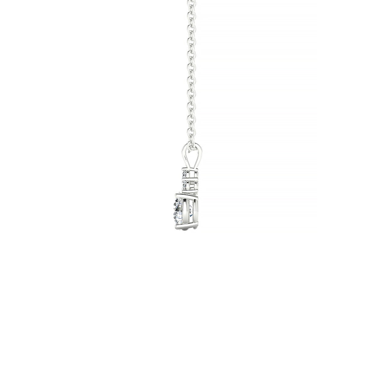 Mirage | 18k White Gold 4.2 mm Round Diamond Pendant