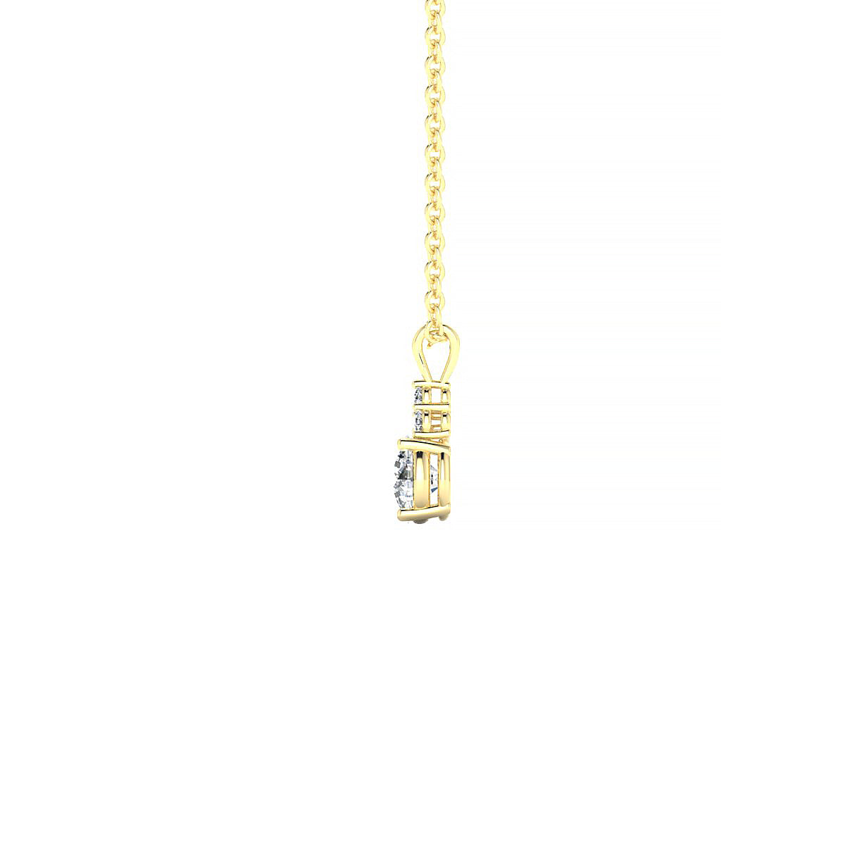 Mirage | 18k Yellow Gold 4.2 mm Round Diamond Pendant