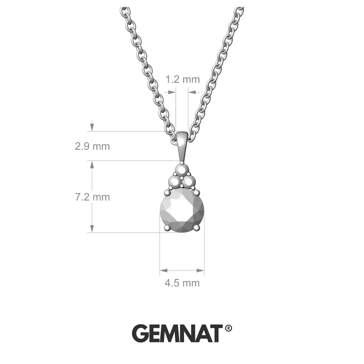 Mirage | 18k White Gold 4.5 mm Round Peridot Pendant