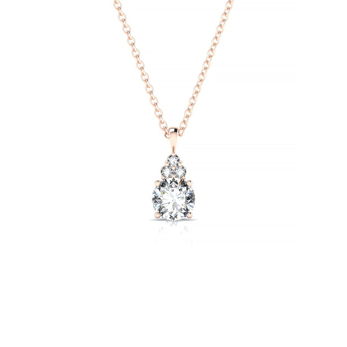 Mirage | 18k Rose Gold 5.2 mm Round Diamond Pendant