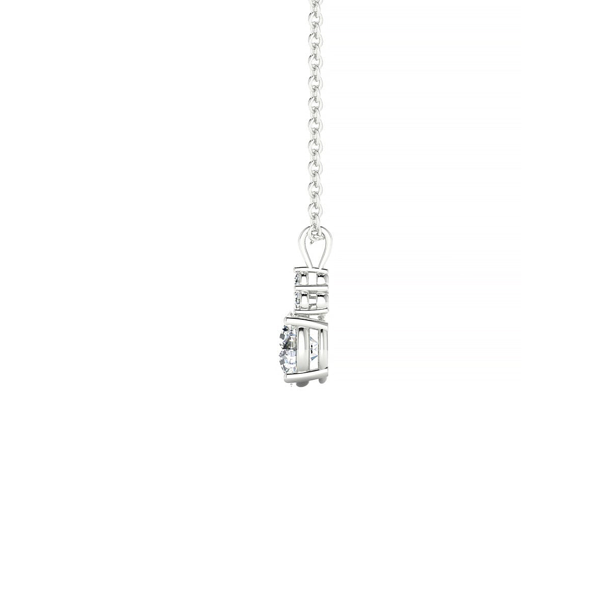Mirage | 18k White Gold 5.2 mm Round Diamond Pendant