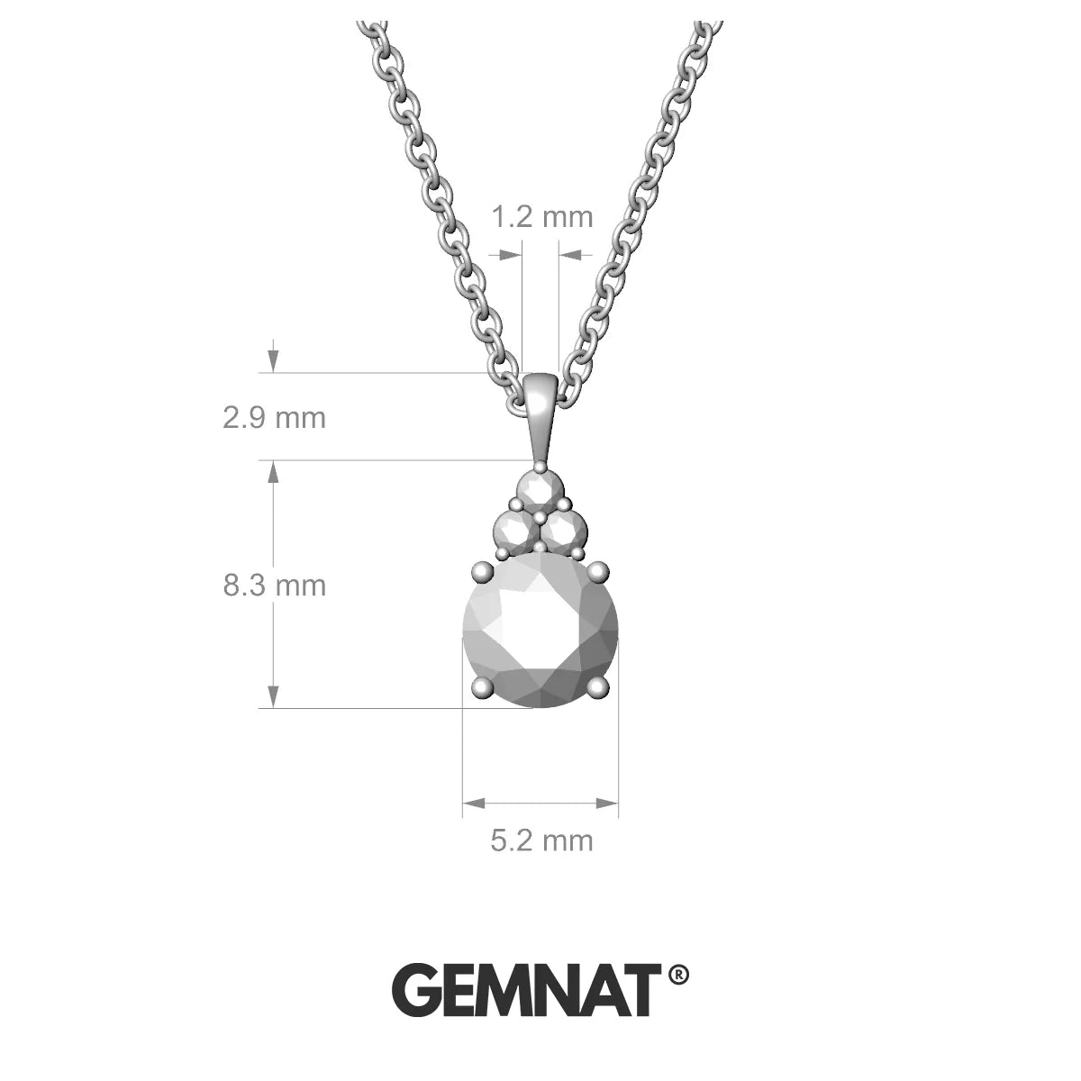 Mirage | 18k Yellow Gold 5.2 mm Round Diamond Pendant