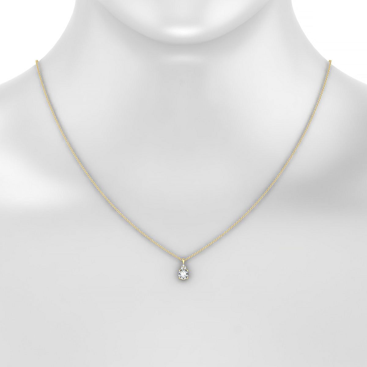 Mirage | 18k Yellow Gold 5.2 mm Round Diamond Pendant