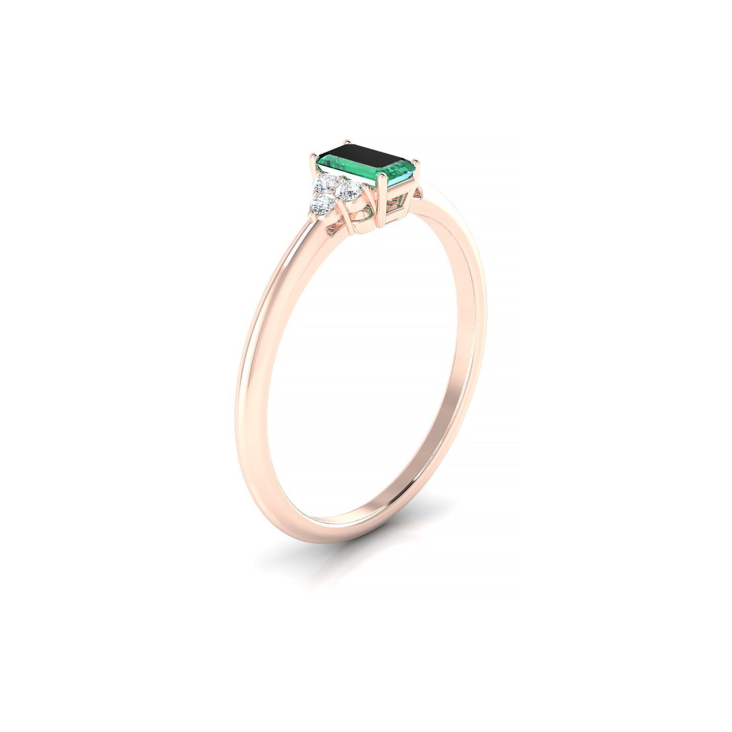 Mirage | 18k Rose Gold 5 x 3 mm Emerald Emerald Ring