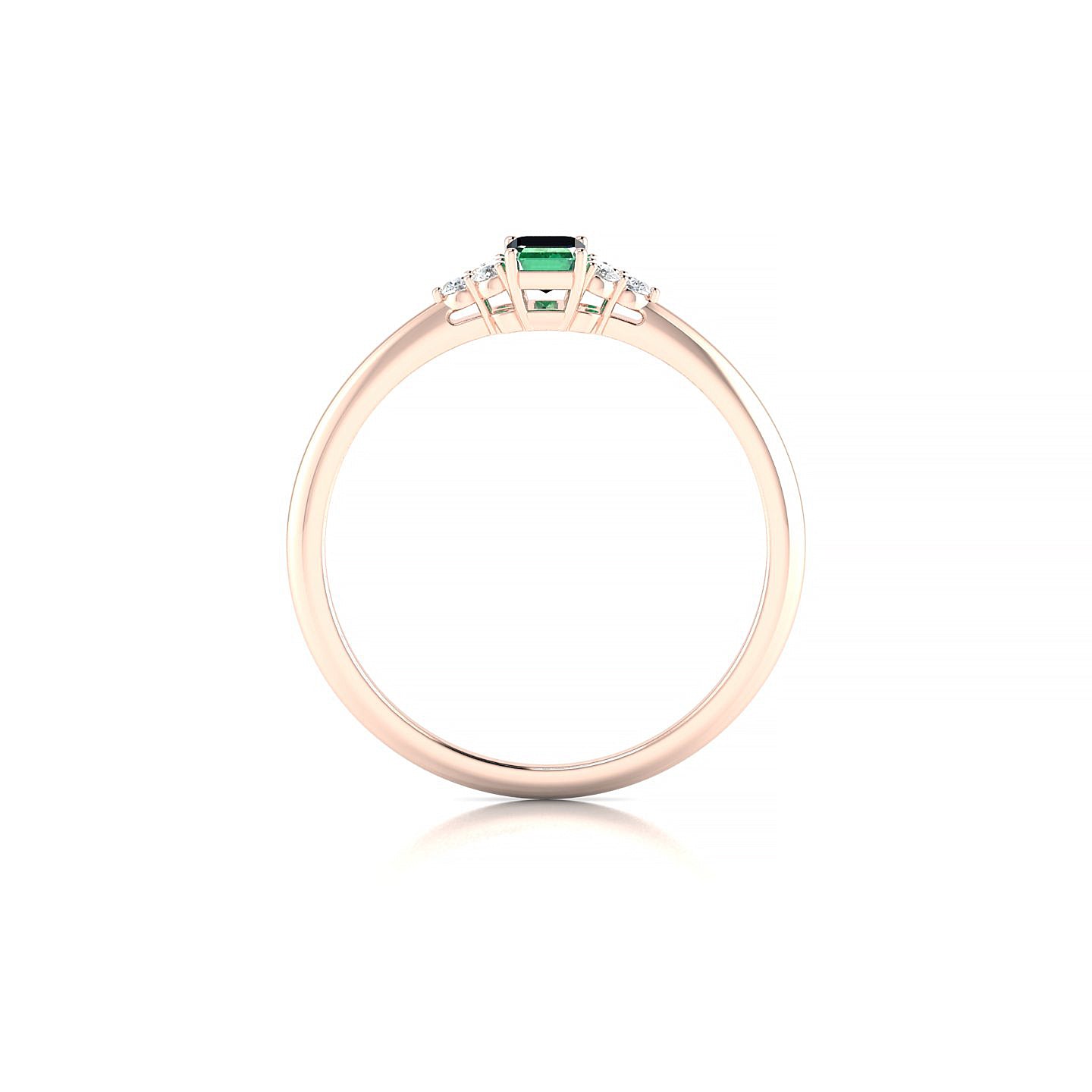 Mirage | 18k Rose Gold 5 x 3 mm Emerald Emerald Ring