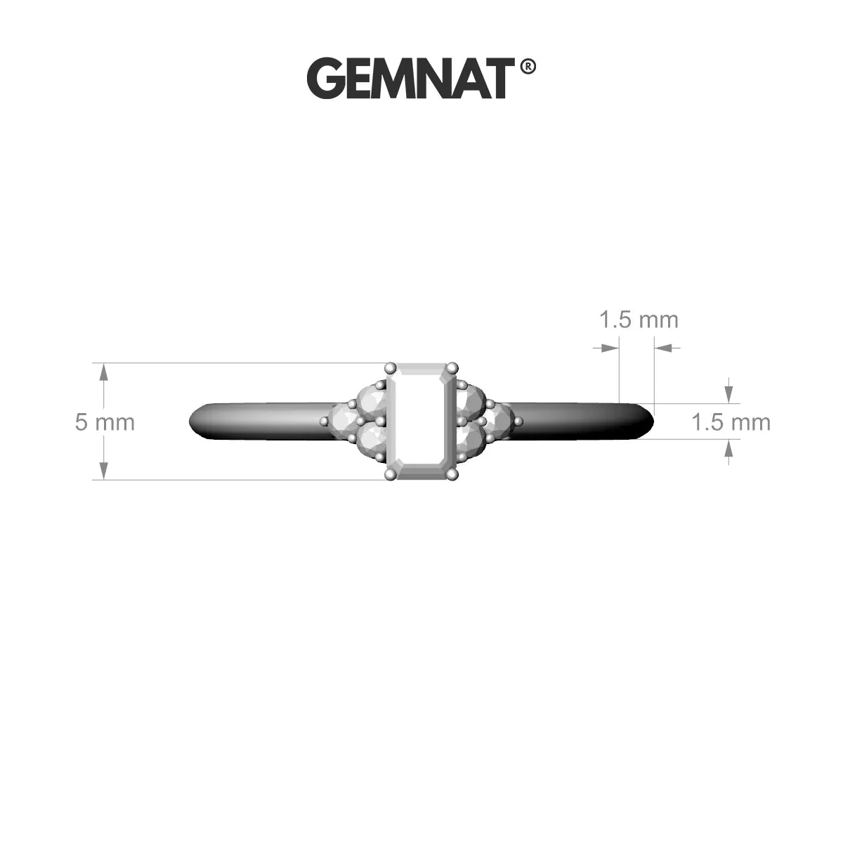 Mirage | 18k Rose Gold 5 x 3 mm Emerald Pink Sapphire Ring