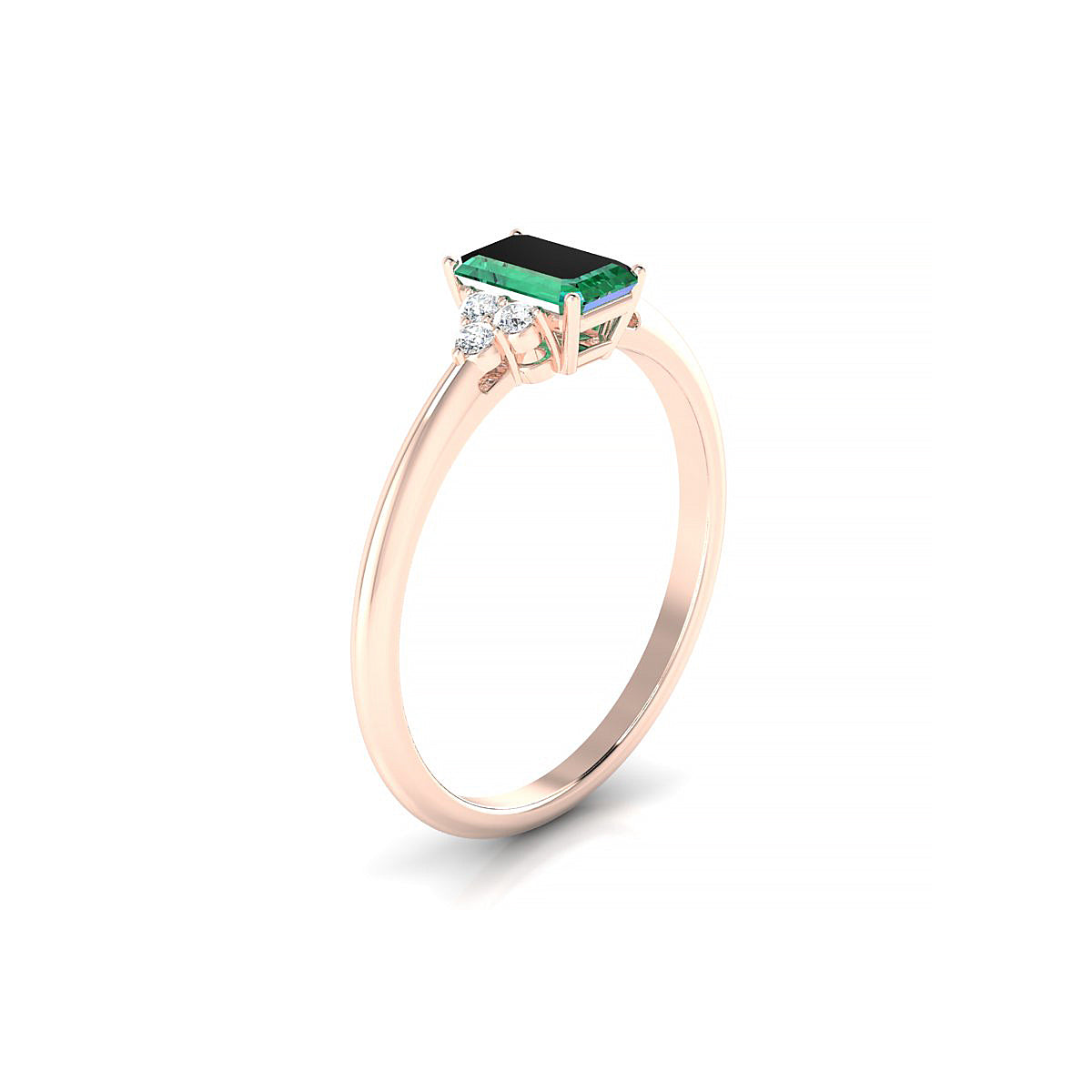 Mirage | 18k Rose Gold 6 x 4 mm Emerald Emerald Ring